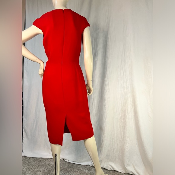 Dior Red silk elongated sheath dress F40 / US8. Vintage 2010’s. - Picture 2 of 9